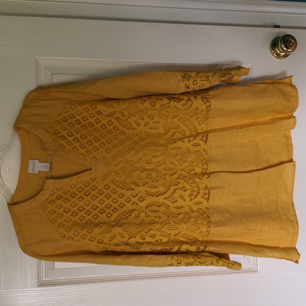 Mustard Color Chico's blouse VGUC, Size 1